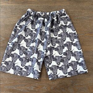 Black and White Animal Print Shorts